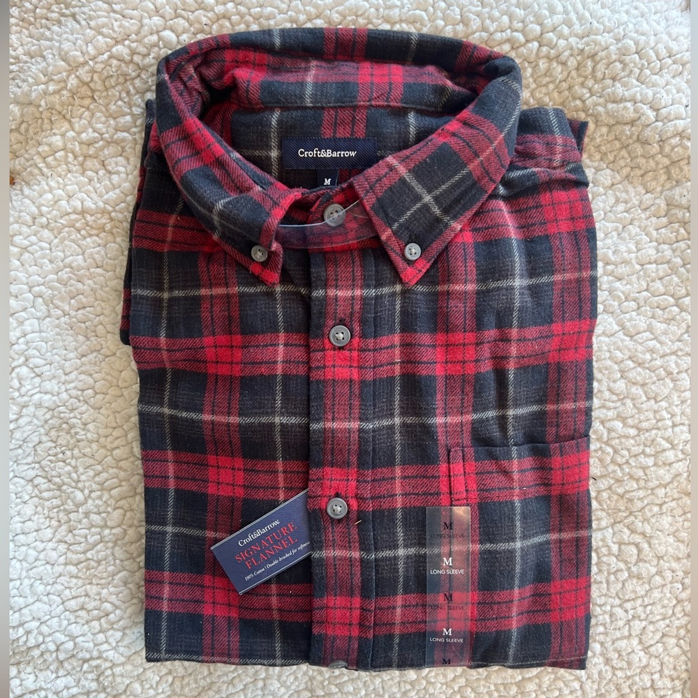 Croft & Barrow Flannel Button Down | M